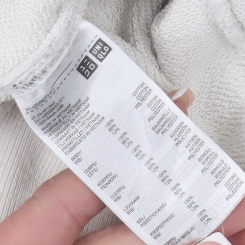 Uniqlo Ivory Cotton Unisex Pullover Sweatshirt S