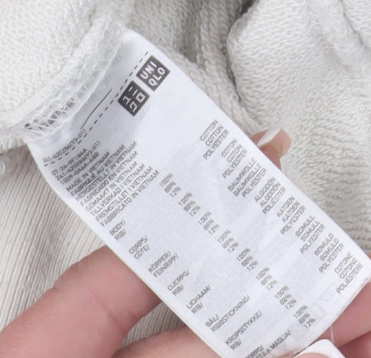 Uniqlo Ivory Cotton Unisex Pullover Sweatshirt S