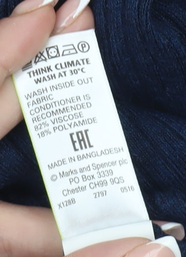 Marks and Spencer Women's Blue Pullover Jumper Size 18