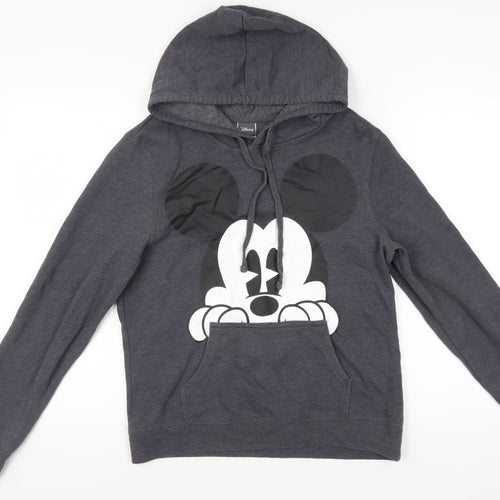 Disney Unisex Adults Grey Hoodie Size 10 Mickey Mouse