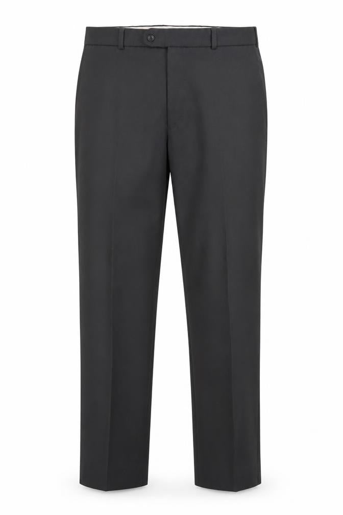 Front view of Greenwoods Men's Black Classic Fit Trousers