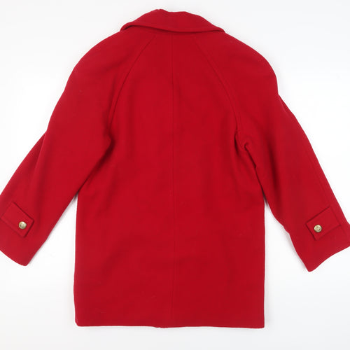 Merchant Classic Women's Red Wool Pea Coat Size 10