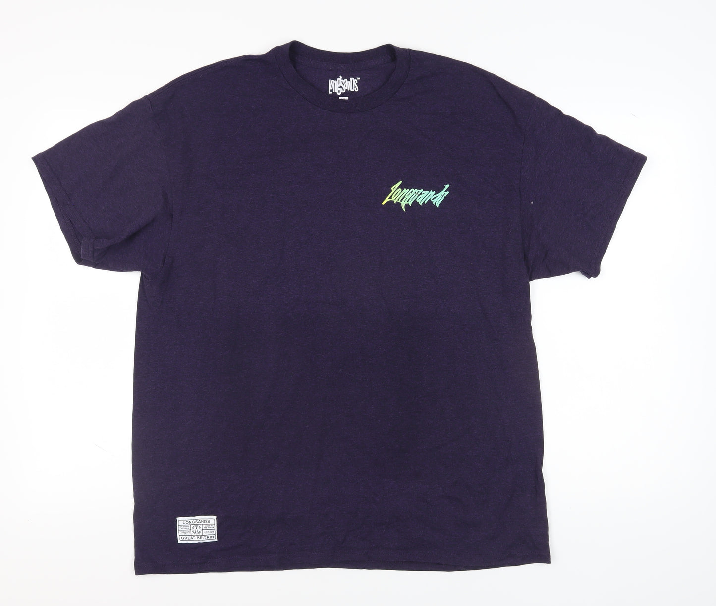 Longsands Purple XL Unisex Graphic T-Shirt