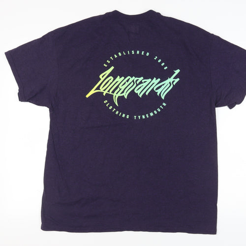 Longsands Purple XL Unisex Graphic T-Shirt