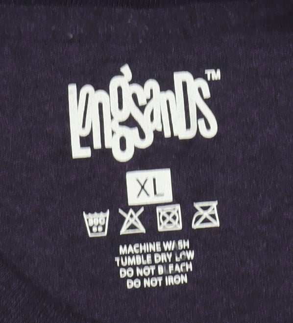Longsands Purple XL Unisex Graphic T-Shirt