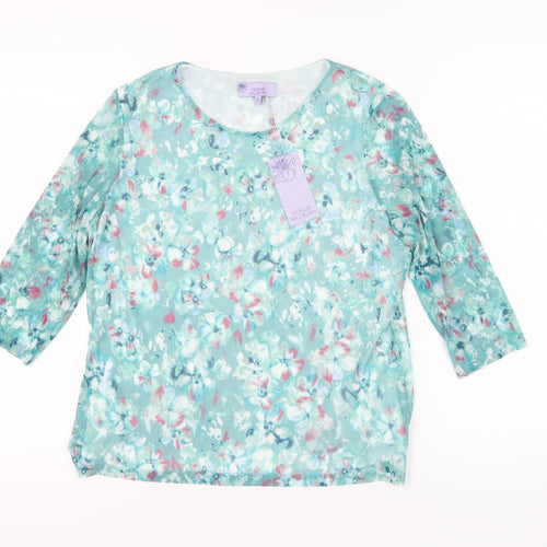 Honor Millburn Women's Floral Blouse 3/4 Sleeve Size 12