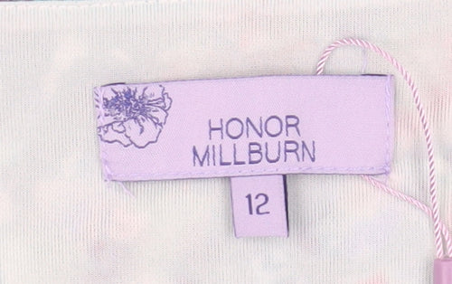 Honor Millburn Women's Floral Blouse 3/4 Sleeve Size 12