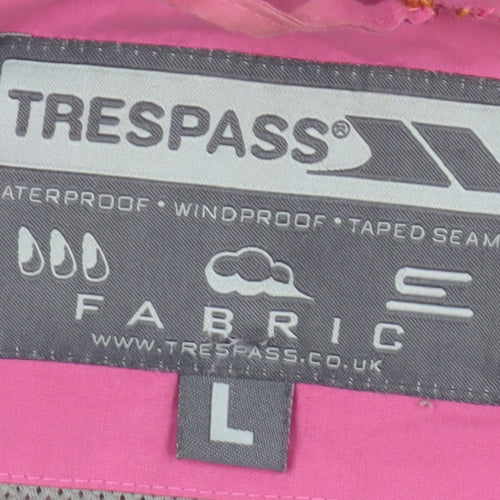 Trespass Pink Women's Basic Jacket, Size L, Waterproof