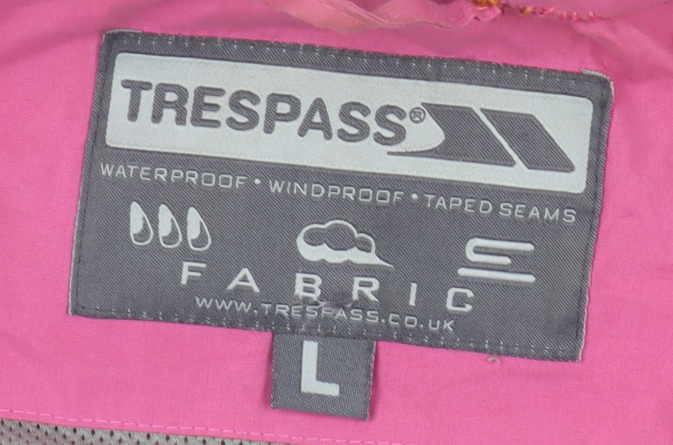 Trespass Pink Women's Basic Jacket, Size L, Waterproof