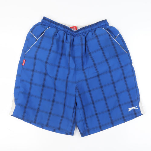 Slazenger Men's Blue Swim Shorts - Large Size, Pockets