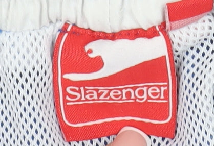 Slazenger Men's Blue Swim Shorts - Large Size, Pockets