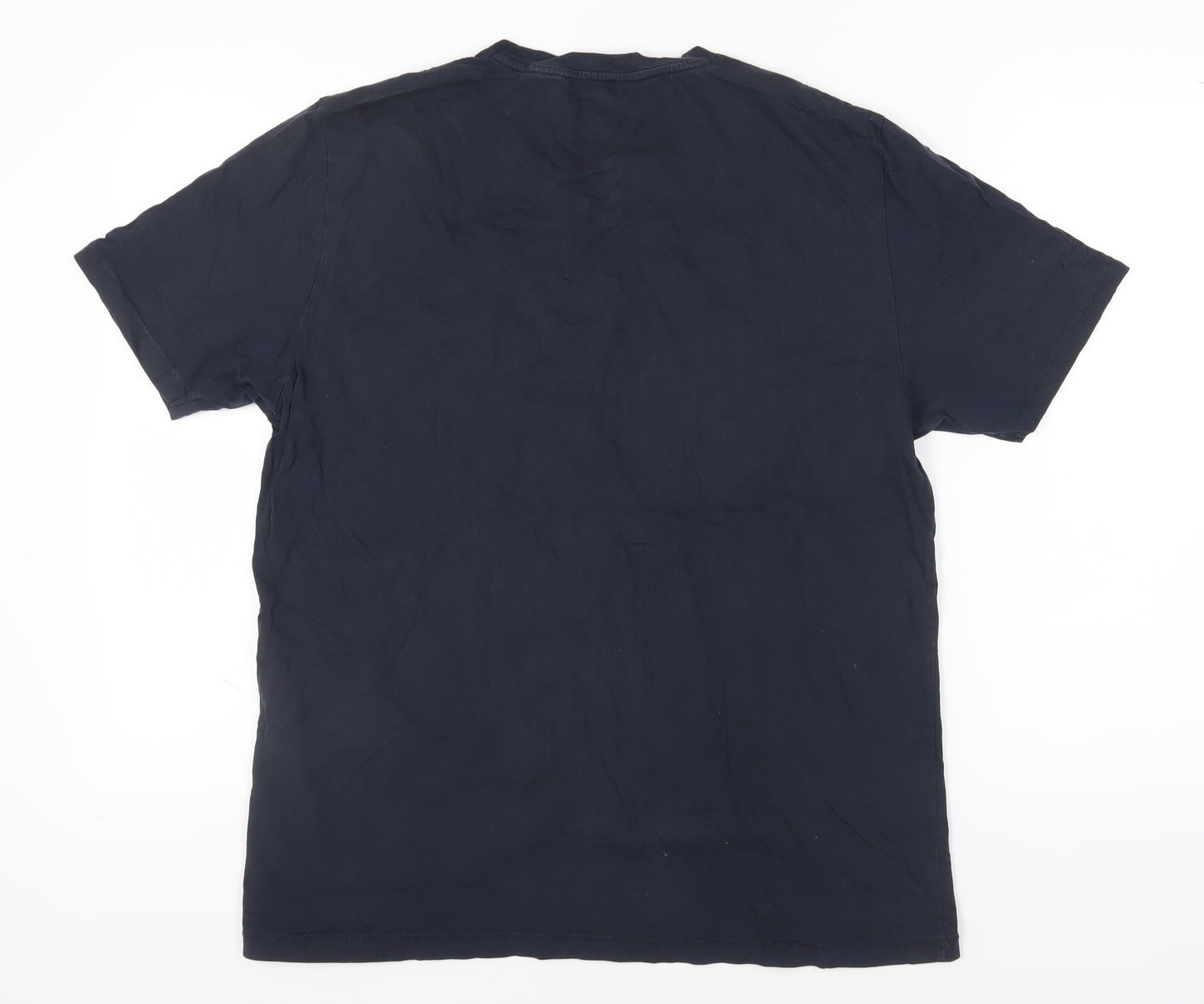 Ben Sherman Men's Blue Graphic Print T-Shirt L