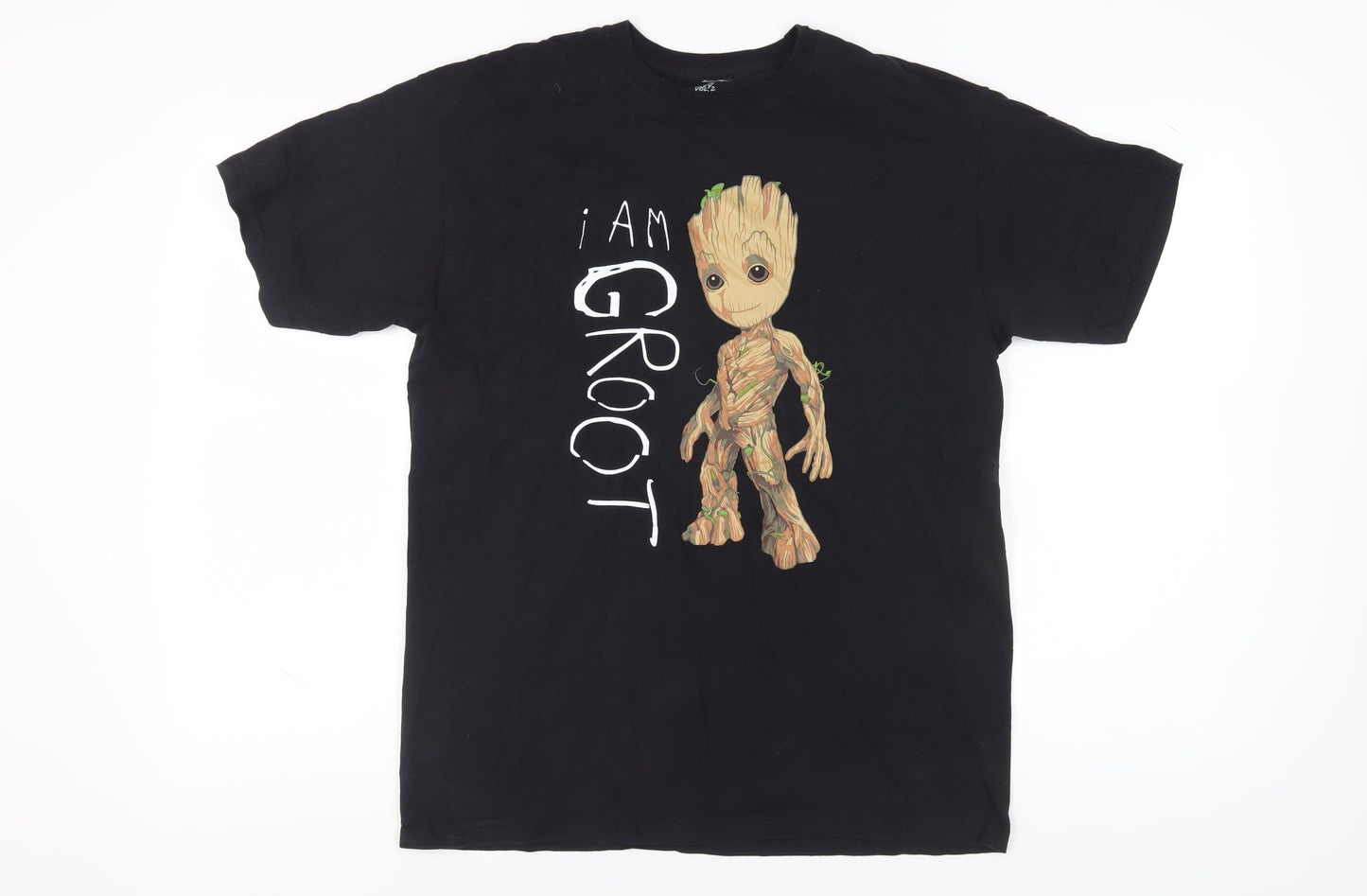 Marvel Men's Black Groot Graphic T-Shirt L