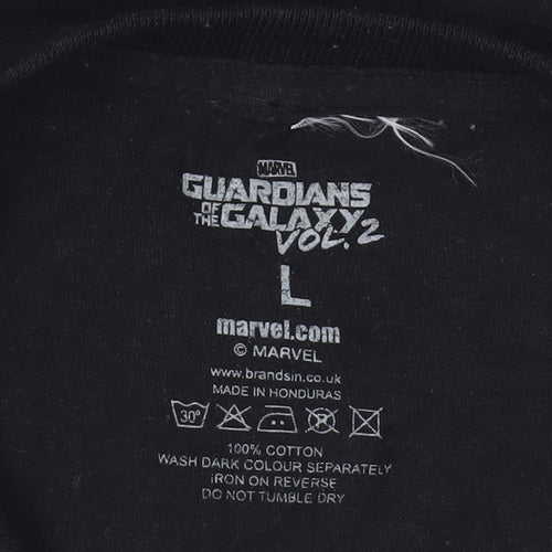 Marvel Men's Black Groot Graphic T-Shirt L
