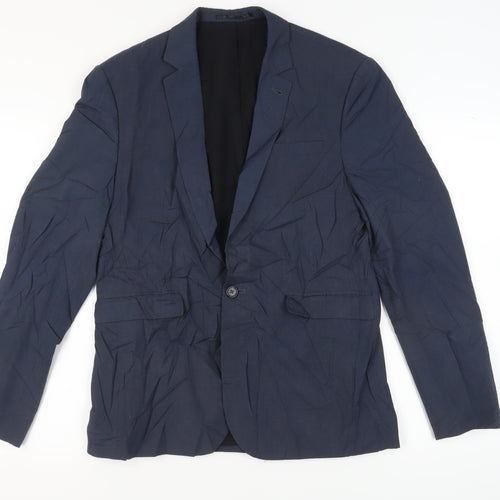 ASOS Men's Blue Single-Breasted Blazer Jacket 40 Regular
