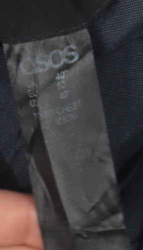 ASOS Men's Blue Single-Breasted Blazer Jacket 40 Regular