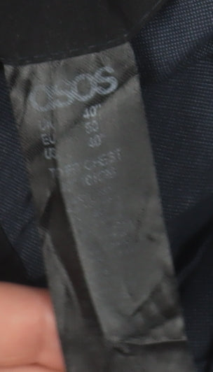 ASOS Men's Blue Single-Breasted Blazer Jacket 40 Regular