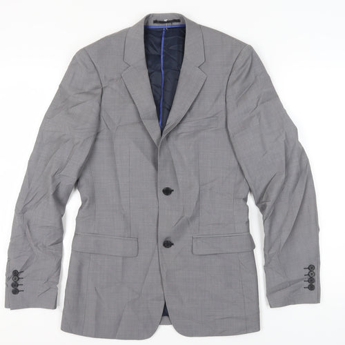 Topman Grey Men's Blazer 34R Business Suit Jacket