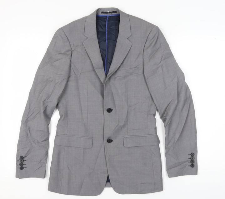 Topman Grey Men's Blazer 34R Business Suit Jacket