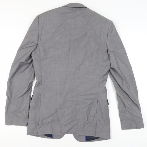 Topman Grey Men's Blazer 34R Business Suit Jacket