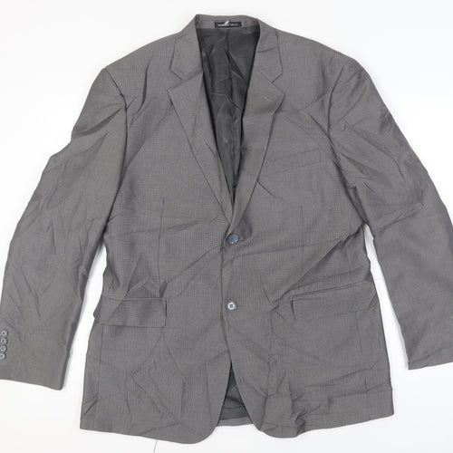 Marino Vicci Men's Grey Blazer, Size 46R, Formal Jacket