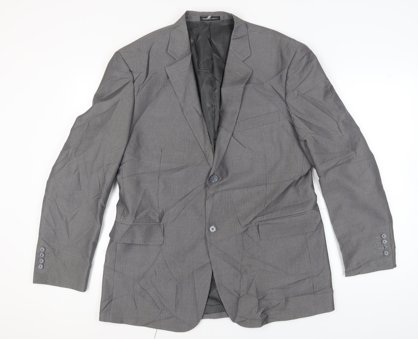 Marino Vicci Men's Grey Blazer, Size 46R, Formal Jacket