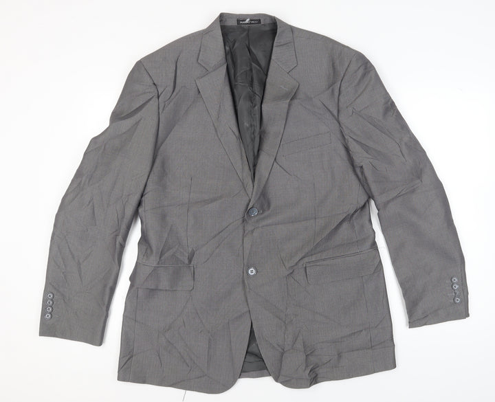 Marino Vicci Men's Grey Blazer, Size 46R, Formal Jacket