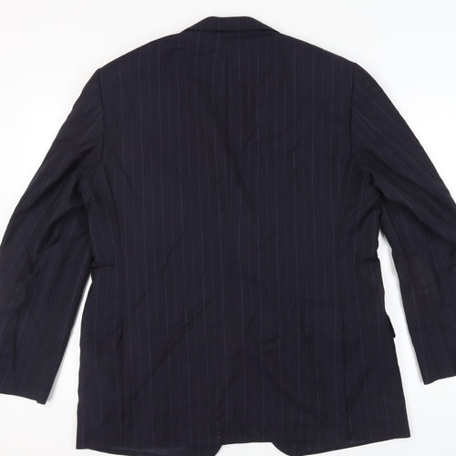REDA Men's Blue Striped Suit Jacket - Size 48R, Business Formal