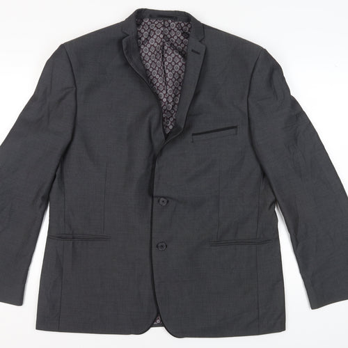 Red Herring Men's Black Regular Suit Jacket 46R