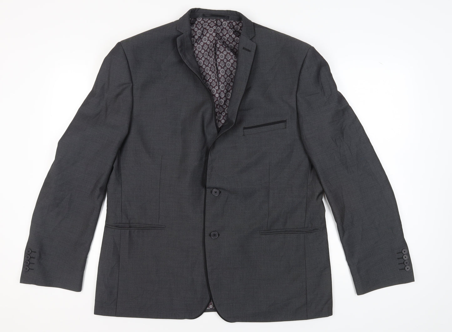 Red Herring Men's Black Regular Suit Jacket 46R