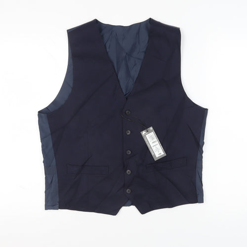 Marks and Spencer Men's Blue Wool Waistcoat 41-43R
