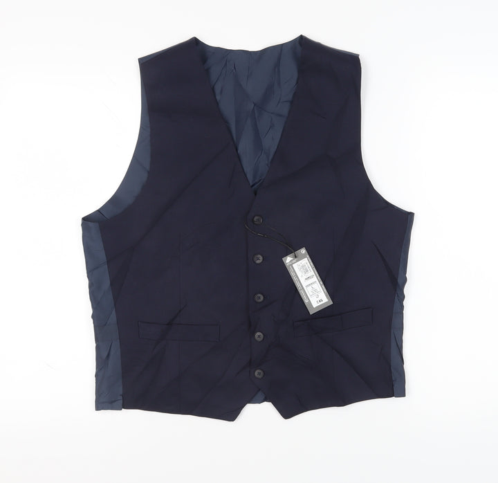 Marks and Spencer Men's Blue Wool Waistcoat 41-43R