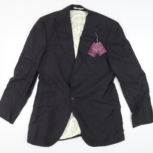 Charles Tyrwhitt Black Men's Wool Blazer 40L