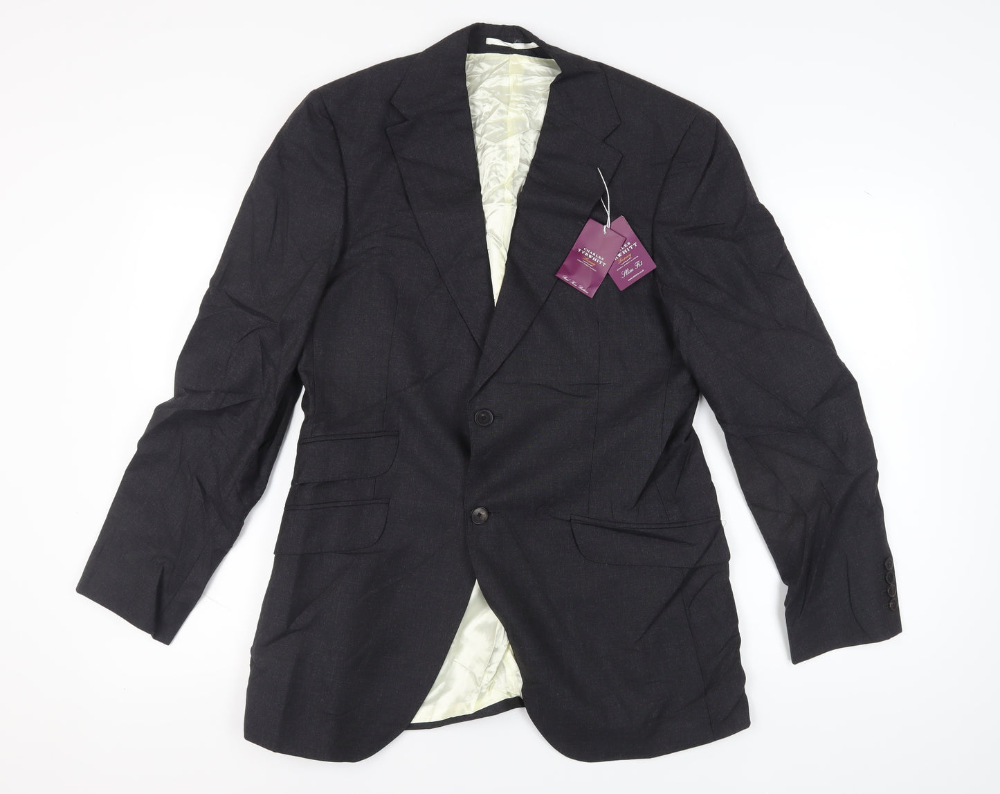 Charles Tyrwhitt Black Men's Wool Blazer 40L
