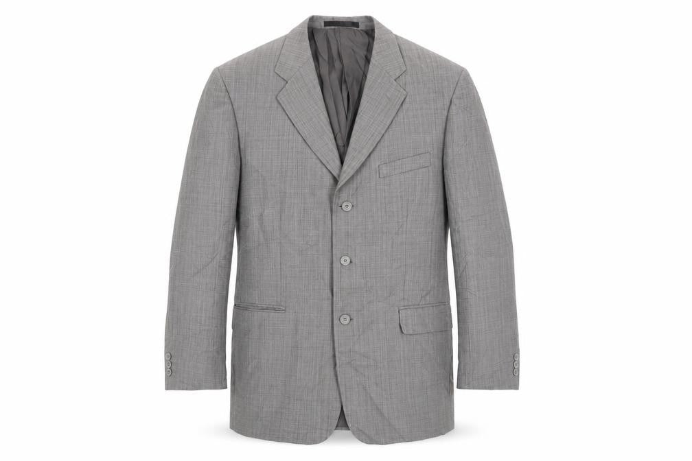 Zantos Men's Grey Check Blazer, Size 42, Business Wear