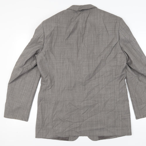 Zantos Men's Grey Check Blazer, Size 42, Business Wear