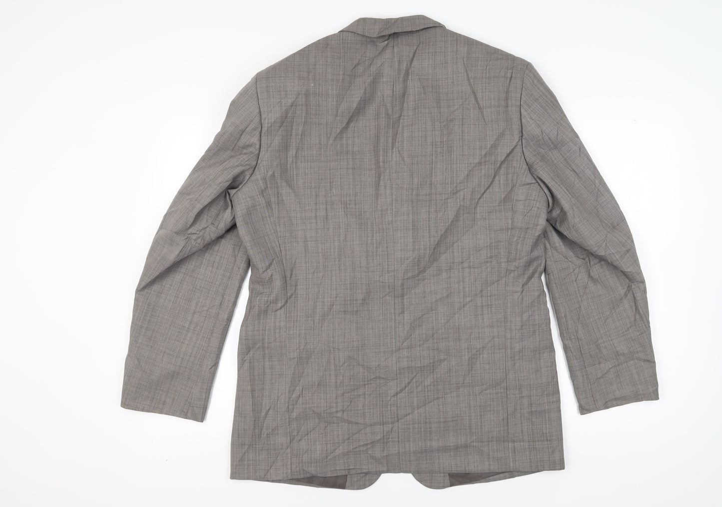 Zantos Men's Grey Check Blazer, Size 42, Business Wear