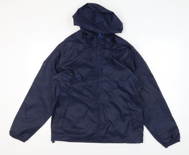 Decathlon Men's Blue Windbreaker Jacket L