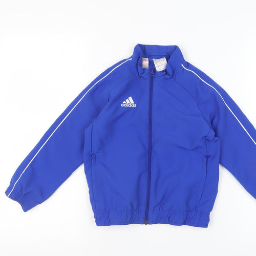 Adidas Boys Blue Track Jacket 5-6 Years Full Zip