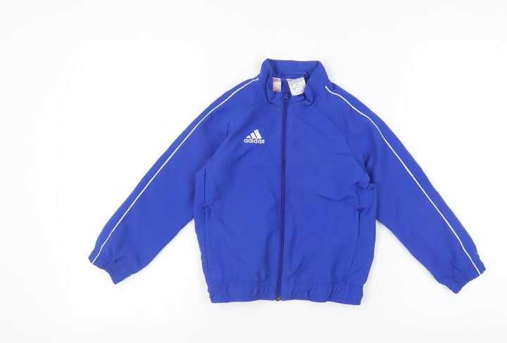 Adidas Boys Blue Track Jacket 5-6 Years Full Zip