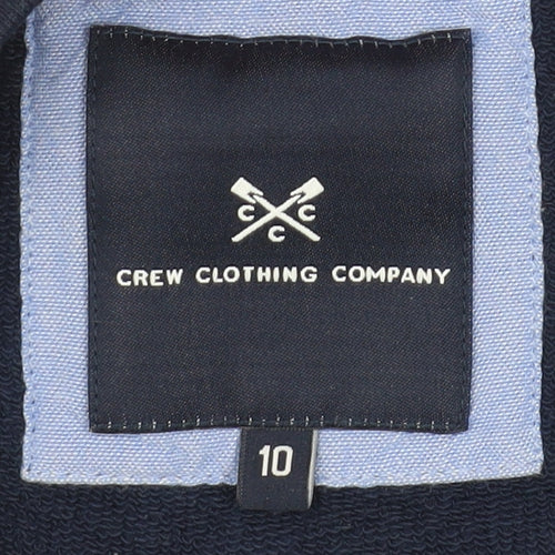 Crew Clothing Company Women's Blue Logo Sweatshirt Size 10