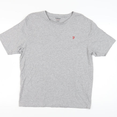 Farah Men's Grey XL Crew Neck T-Shirt