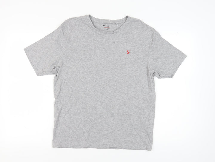 Farah Men's Grey XL Crew Neck T-Shirt