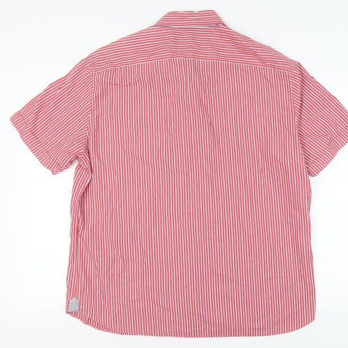 Marks and Spencer Men's Red Striped XL Shirt