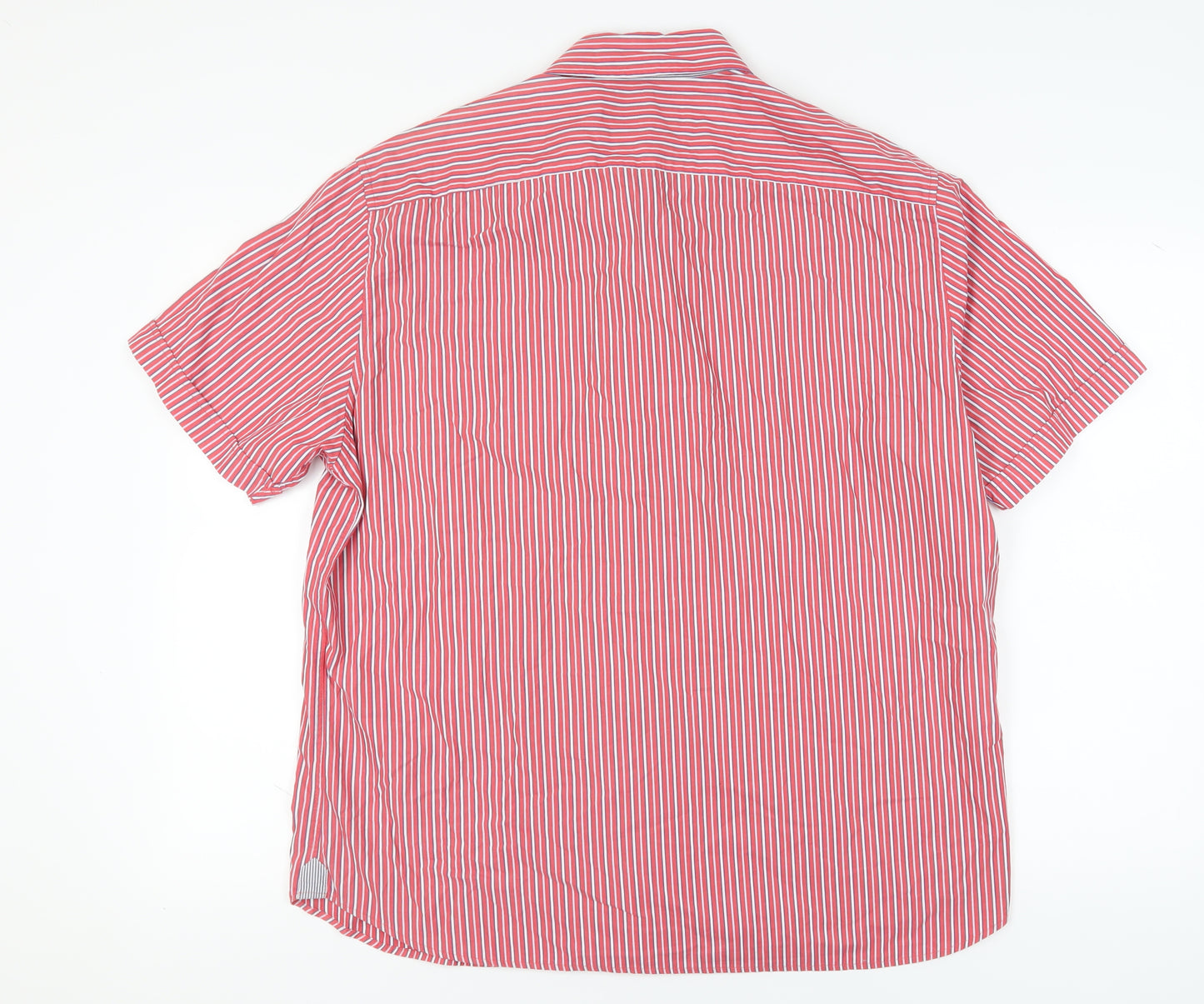 Marks and Spencer Men's Red Striped XL Shirt