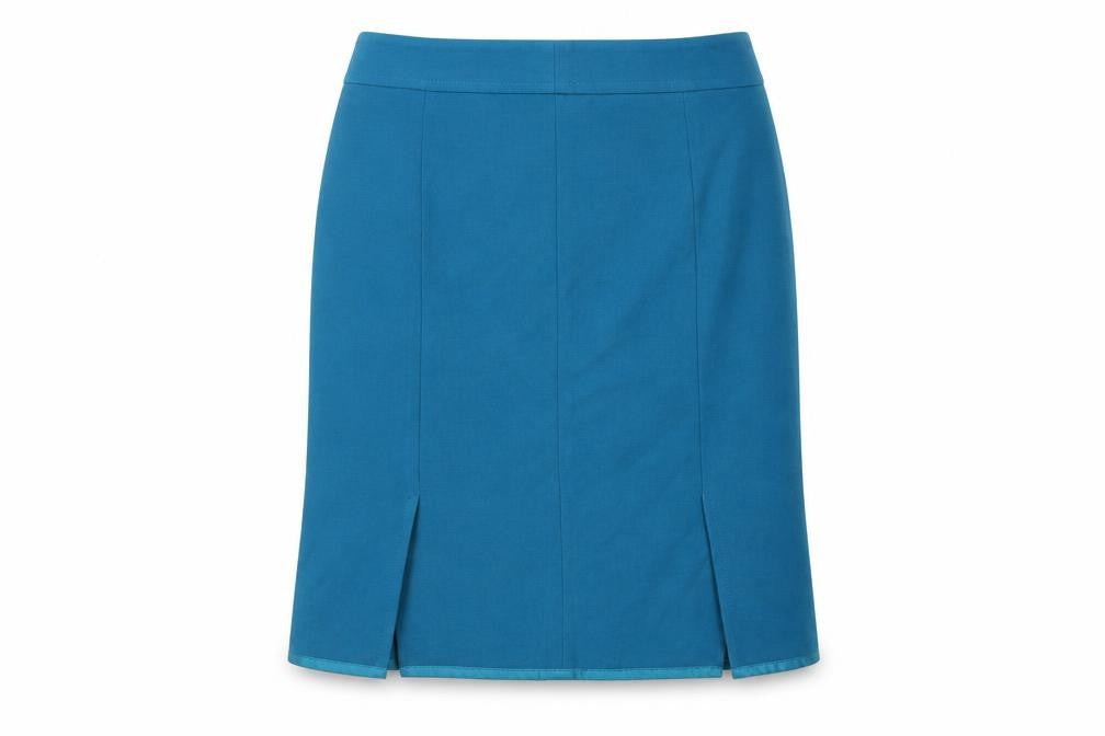 Front view of Wallis Women's Blue Pencil Skirt, size 16