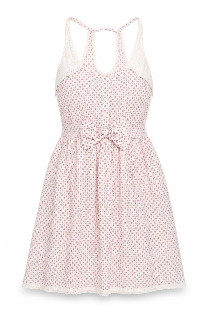 Front view of Pull&Bear Women's S Multicoloured Polka Dot Dress
