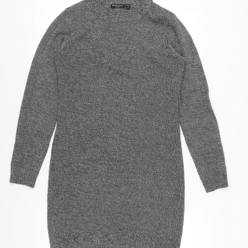 Brave Soul Women's Grey Jumper Dress M