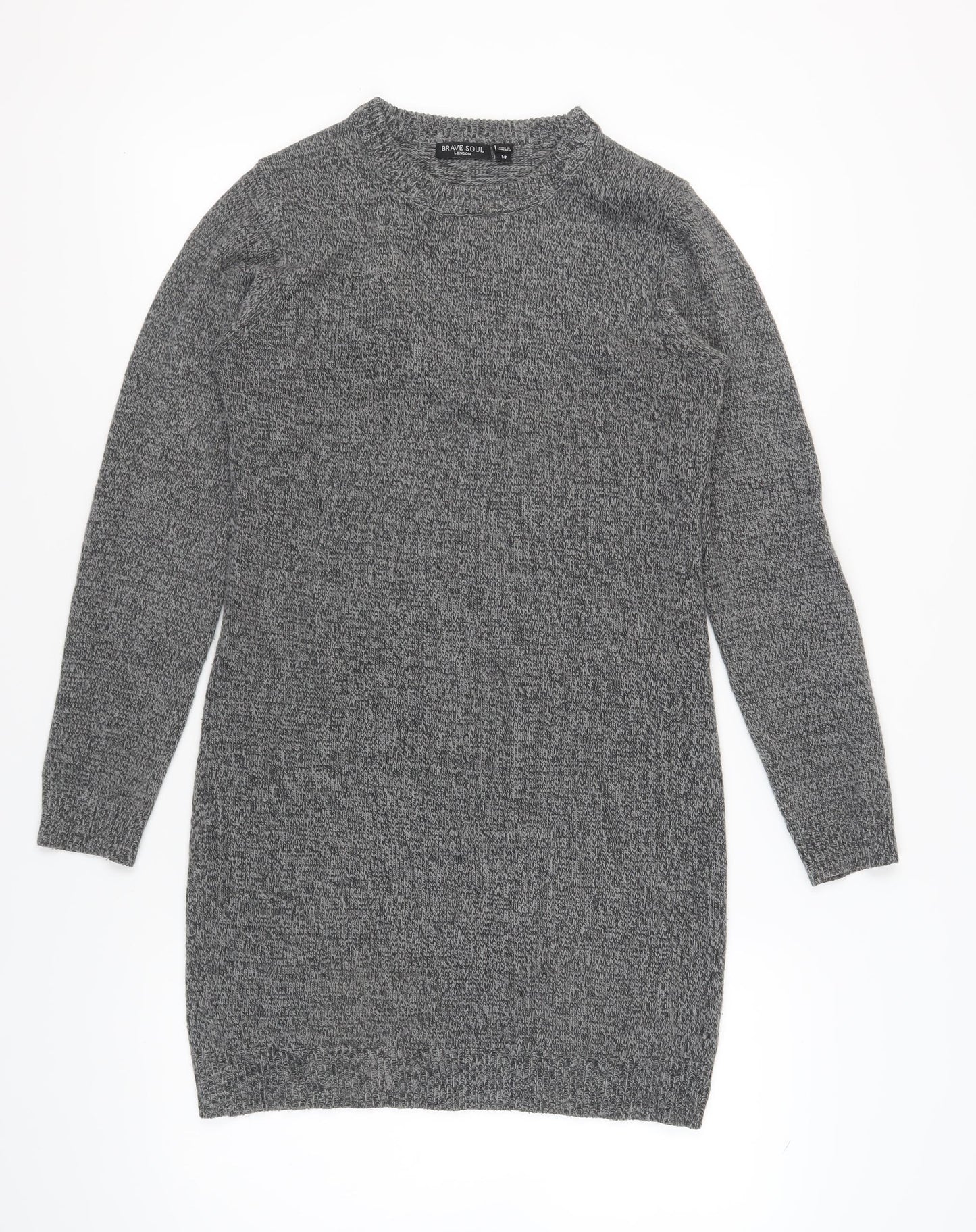 Brave Soul Women's Grey Jumper Dress M