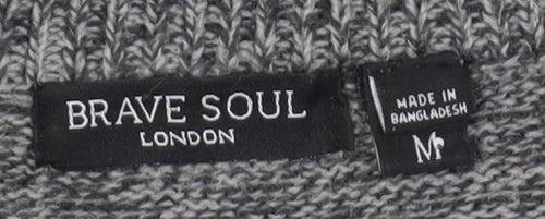 Brave Soul Women's Grey Jumper Dress M